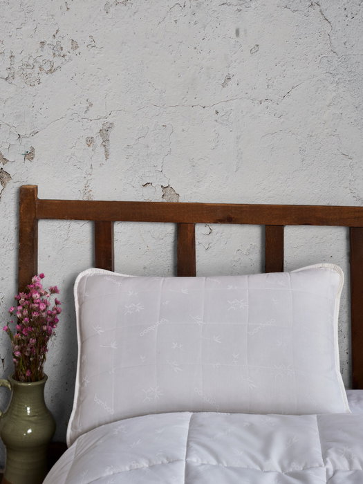 L'essentiel linge de maison Almohada de Algodón y Bambú 50 x 70 cm Confort y Transpirabilidad Mejorada